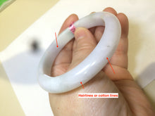 Load image into Gallery viewer, 55mm Certified type A 100% Natural light green/white Jadeite bangle AE38-9280