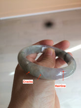 Load image into Gallery viewer, 56.5mm certified 100% natural Type A green purple jadeite jade bangle AM11-5607