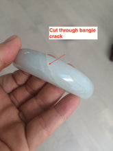 Load image into Gallery viewer, 56.7mm Type A 100% Natural light green yellow Jadeite Jade bangle GC4
