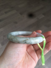Load image into Gallery viewer, 56mm certified 100% Natural type A chubby round cut light green/purple Jadeite Jade bangle AJ20-4826