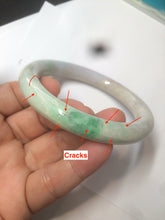 Load image into Gallery viewer, 57mm certified Type A 100% Natural sunny green/white/purple/brown(FU LU Shou) round cut Jadeite Jade bangle AF78-8925