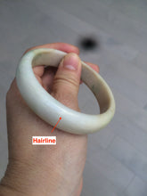 Load image into Gallery viewer, 58.3mm Type A 100% Natural sunny green/yellow Jadeite bangle AF75