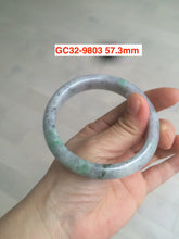 Load image into Gallery viewer, Sale! Certified type A 100% 55-61mm Natural green/white/purple Jadeite bangle group AG6