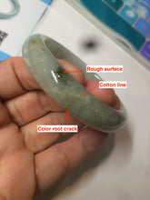 Load image into Gallery viewer, 54.9mm certified type A 100% Natural light green/brown jadeite jade bangle C80-4215