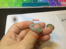 Load image into Gallery viewer, 16.7mm/size 6 1/4 100% natural type A icy watery green/white/yellow jadeite jade band ring G105-6 1/4