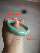 Load image into Gallery viewer, 56.4mm certified Type A 100% Natural sunny green Jadeite Jade bangle U125-2485