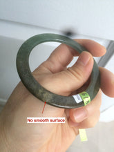 Load image into Gallery viewer, 52mm Certified Type A 100% Natural blue/dark green/black super thin Jadeite Jade bangle X62-7339