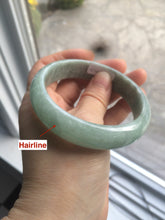 Load image into Gallery viewer, Certifed 58.9mm 100% natural Type A bean green jadeite jade bangle Z42-0722