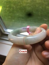 Load image into Gallery viewer, 56mm certified 100% natural Type green/white jadeite jade bangle A39-1623