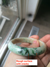Load image into Gallery viewer, 57.5mm Certified Type A 100% Natural sunny green/yellow Jadeite Jade bangle W61-5522