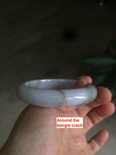 Load image into Gallery viewer, 55mm Certified 100% natural Type A green/purplejadeite jade bangle R77-2597