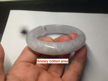 Load image into Gallery viewer, 53.4mm 100% natural certified light green/white/light purple jadeite jade bangle A72-0984