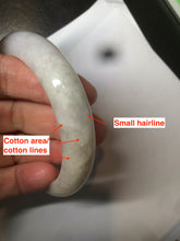 Load image into Gallery viewer, 55.5 mm Certified type A 100% Natural light purple/white/beige Jadeite bangle U117-6543