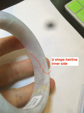 Load image into Gallery viewer, 58.3mm Certified Type A 100% Natural white/yellow/green Jadeite Jade bangle D60-0578