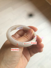 Load image into Gallery viewer, 48mm Certified Type A 100% Natural icy watery light green/yellow/purple oval Jadeite Jade bangle AM28-5091