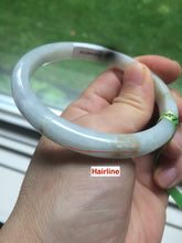 Load image into Gallery viewer, 57.7mm Certified Type A 100% Natural light green/yellow/white Jadeite Jade bangle N61-5752