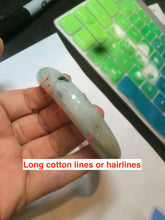 Load image into Gallery viewer, 58mm Certified Type A 100% Natural icy light green Jadeite Jade bangle C27-2362