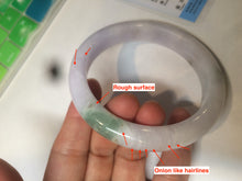 Load image into Gallery viewer, 59.7mm certified 100% Natural green/purple/white/brown jadeite Jade bangle J107-0542
