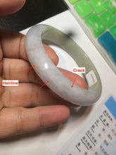 Load image into Gallery viewer, 56.5mm 100% natural certified green/white jadeite jade bangle AT39-8941