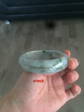 Load image into Gallery viewer, 59.2mm Type A 100% Natural light green brown chubby jadeite jade bangle G55