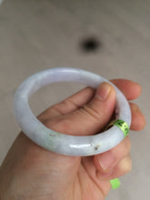 Load image into Gallery viewer, 54mm certifed 100% natural certified white/light purple jadeite jade bangle AC43-5953