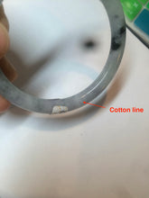 Load image into Gallery viewer, 54.6mm certified 100% Natural green/purple/gray Jadeite + albite Jade bangle AM35-1538