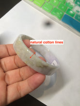 Load image into Gallery viewer, 51.5mm Certified Type A 100% Natural light purple/yellow/brown square Jadeite Jade bangle AC60-8067