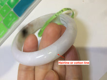 Load image into Gallery viewer, 56.5mm certificated Type A 100% Natural white/red/brown Jadeite Jade bangle AE28-5705