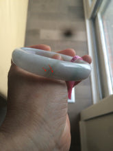 Load image into Gallery viewer, Certified Type A 100% Natural green/white Jadeite Jade bangle 59mm W5-7508