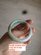 Load image into Gallery viewer, 49mm Type A 100% Natural light green/brown oval Jadeite Jade bangle AM63-6629