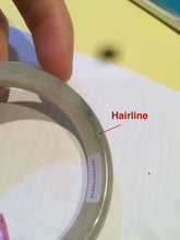 Load image into Gallery viewer, 53mm Certified Type A 100% Natural icy watery yellow/light green Jadeite Jade bangle U3-5619