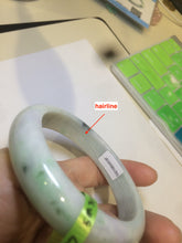 Load image into Gallery viewer, 58.3mm Certified 100% natural Type A green/purple jadeite jade bangle AJ23-6197