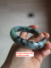 Load image into Gallery viewer, 59mm Certified Type A 100% Natural green black blue Jadeite Jade bangle AQ42-2259