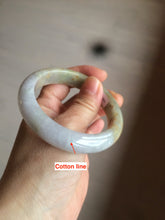 Load image into Gallery viewer, 55.7mm certified 100% natural green/brown/purple jadeite jade bangle AT44-1649