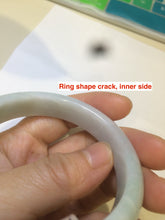 Load image into Gallery viewer, 53.5mm Certified 100% natural Type A green/white jadeite jade bangle F116-9053