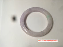Load image into Gallery viewer, 53.5mm certified 100% natural Type A green/purple jadeite jade bangle AQ57-5347