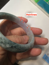 Load image into Gallery viewer, 56.2 mm Type A 100% Natural green/purple Jadeite Jade bangle C21-9809
