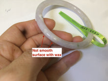 Load image into Gallery viewer, 54.5mm Certified Type A 100% Natural green/light purple round cut Jadeite Jade bangle Q63-5250
