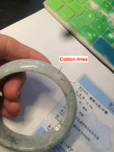 Load image into Gallery viewer, 57.9mm certified Type A 100% Natural green/purple Jadeite Jade bangle D76-3763