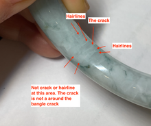 Load image into Gallery viewer, 56.5mm Certified 100% natural Type A light green/yellow with green flying flowers round cut jadeite jade bangle AS65-1634