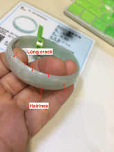 Load image into Gallery viewer, 51.1mm certificated Type A 100% Natural light apple green thin Jadeite Jade bangle AE48-9420