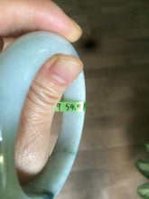 Load image into Gallery viewer, 54.9mm certified type A 100% Natural white/green jadeite jade bangle B74-1109