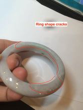 Load image into Gallery viewer, 55.5 mm Certified type A 100% Natural sunny green light purple Jadeite bangle AD54-1106 卖了