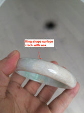 Load image into Gallery viewer, 56.8mm certificated Type A 100% Natural sunny green/white/brown Jadeite Jade bangle E48-3335