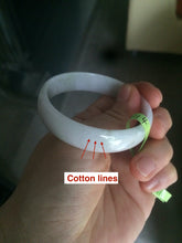 Load image into Gallery viewer, 52.6mm certified Type A 100% Natural white/pink/green/yellow thin Jadeite Jade bangle AB5-9116