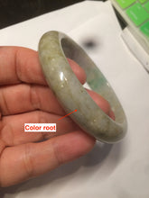 Load image into Gallery viewer, 54.6mm certified 100% natural Type A sunny green/brown/gary jadeite jade bangle AR79-2789