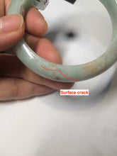 Load image into Gallery viewer, 56.7mm certified 100% natural type A sunny green yellow jadeite jade bangle AM10-0162