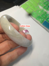 Load image into Gallery viewer, 52mm certified Type A 100% Natural green/purple oval Jadeite Jade bangle AQ40