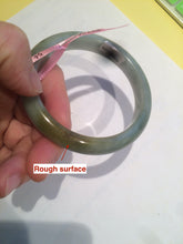 Load image into Gallery viewer, 56.6mm certified 100% natural Type A green/brown jadeite jade bangle L67-8440