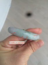 Load image into Gallery viewer, 49.5mm Certified Type A 100% Natural sunny green oval Jadeite Jade bangle AJ6-5095